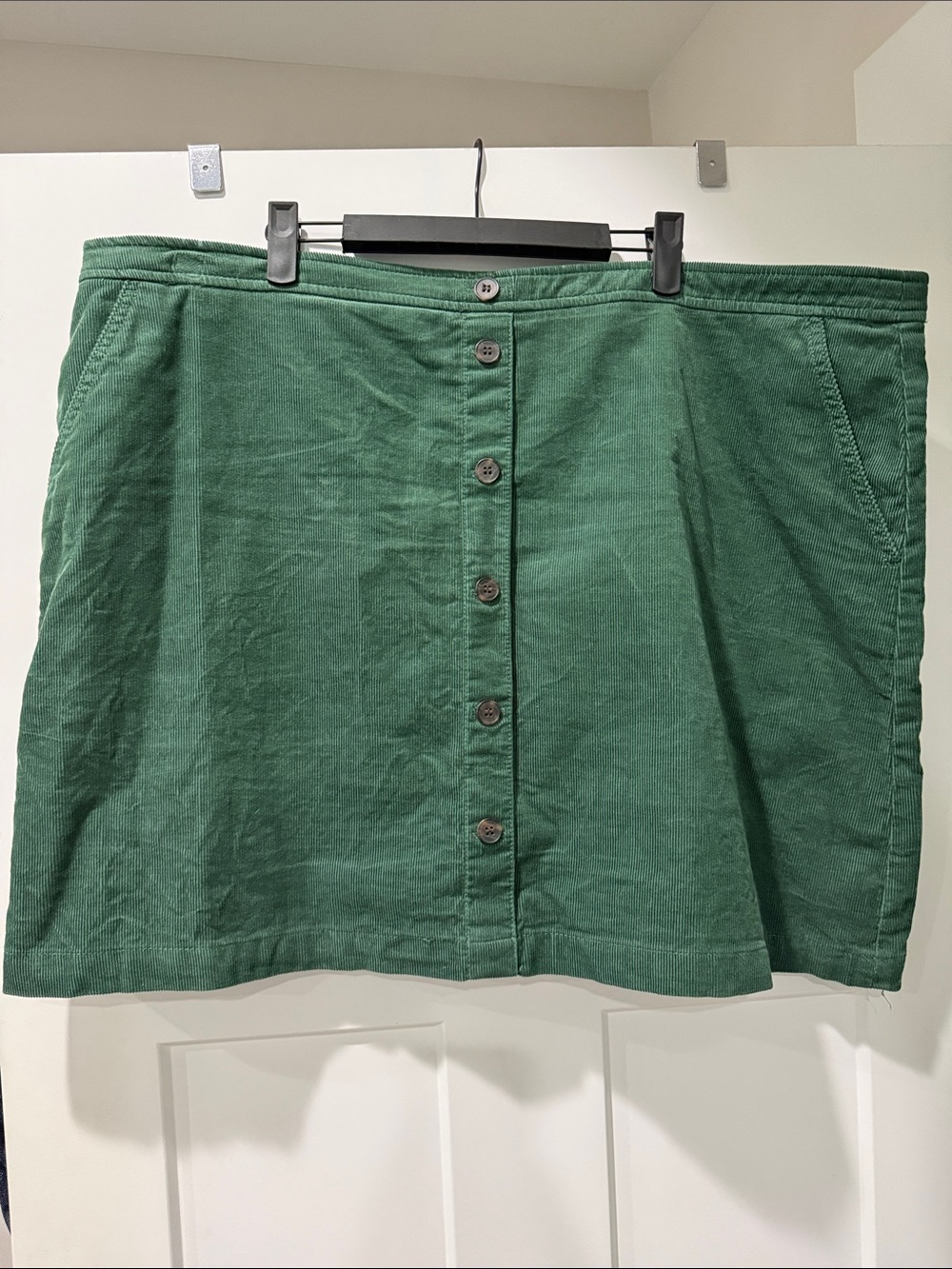 J Crew Green Corduroy Mini Skirt